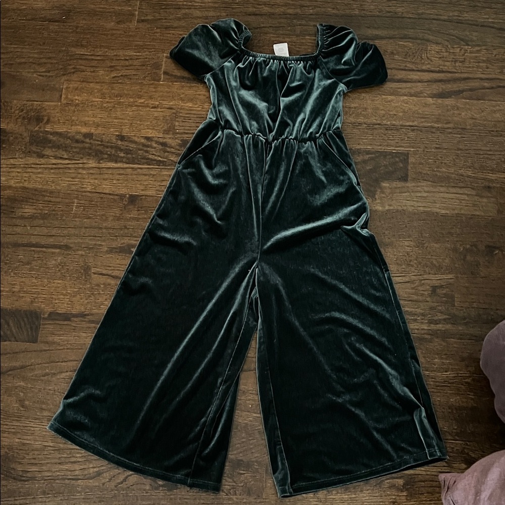 Nordstrom Velvet Jumpsuit in Deep Green